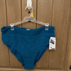 Time and Tru bikini bottom, blue, high waist, NWT